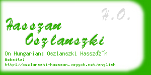 hasszan oszlanszki business card